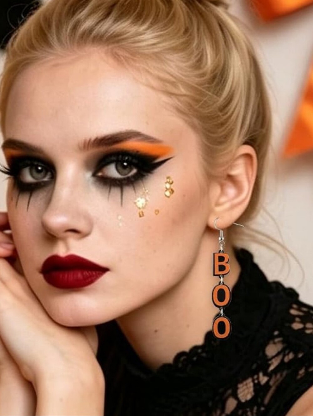 Halloween "BOO" Dangle Earrings